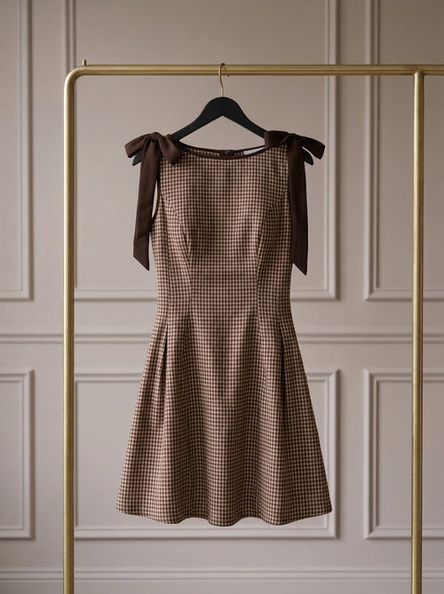 Ambrélie — Mini Vestido de Cuadros Vichy