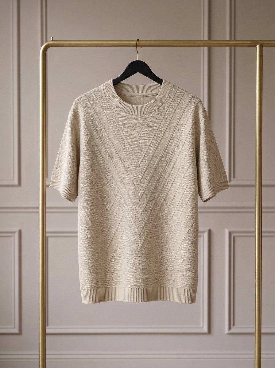 Adrik — Camiseta de Punto Geométrico