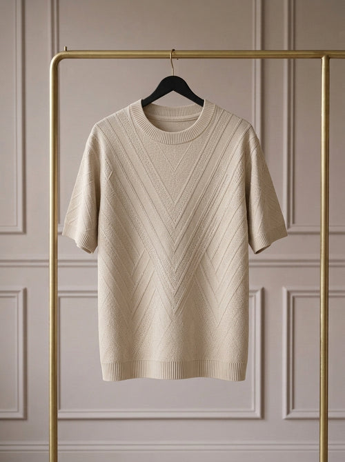 Adrik — Camiseta de Punto Geométrico