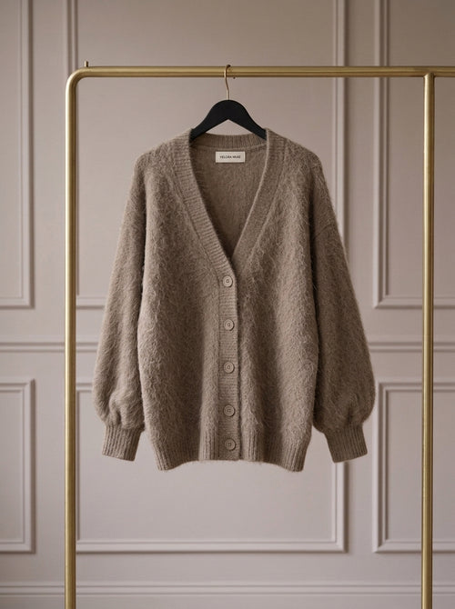Aveline — Cárdigan de Punto Suave Oversize