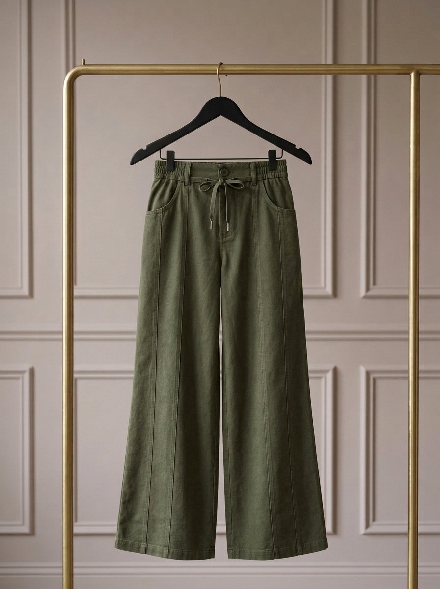 Seravé — Pantalón Wide-Leg de Cintura Alta