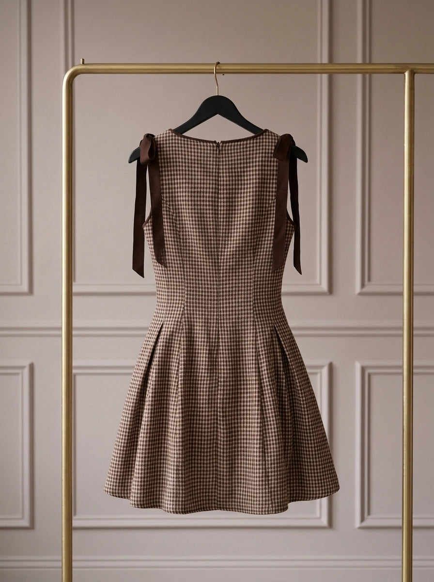 Ambrélie — Mini Vestido de Cuadros Vichy