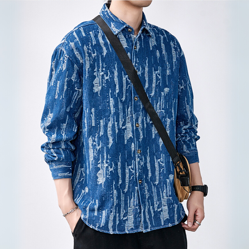 Zayre — Sobrecamisa Denim Efecto Ráfaga