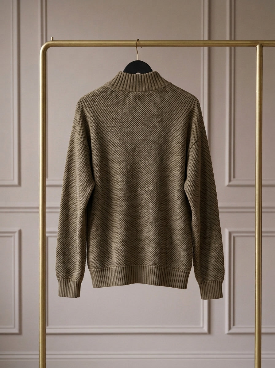 Joel — Chaqueta de Punto Waffle