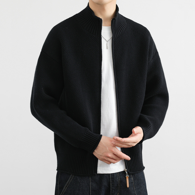 Joel — Chaqueta de Punto Waffle