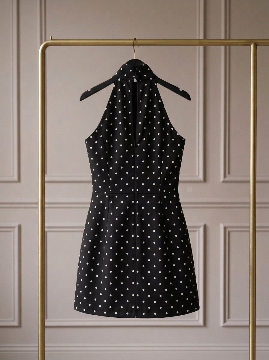 Céleste — Vestido Halter de Lunares