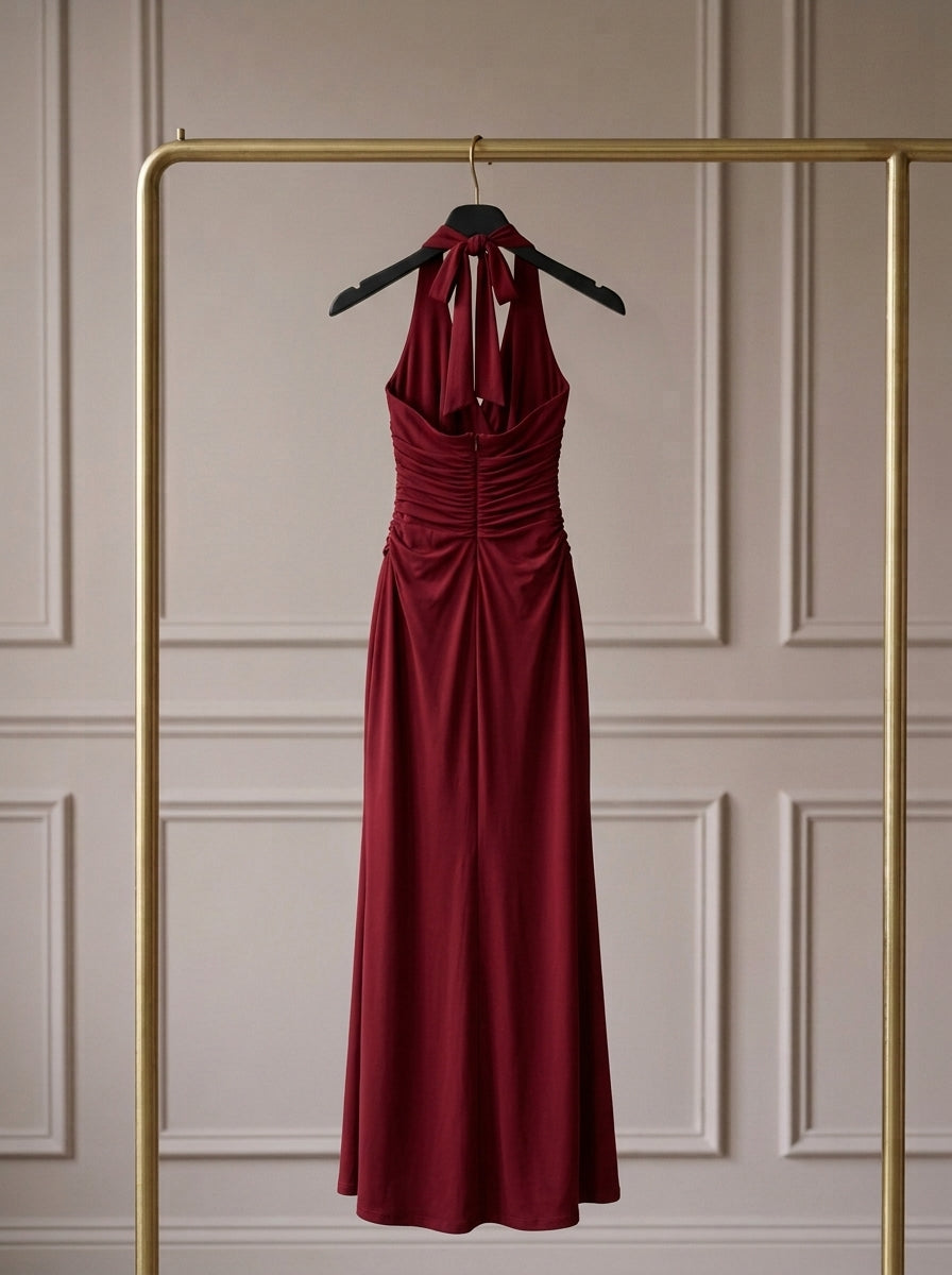 Sélvara — Vestido Maxi Halter con Abertura
