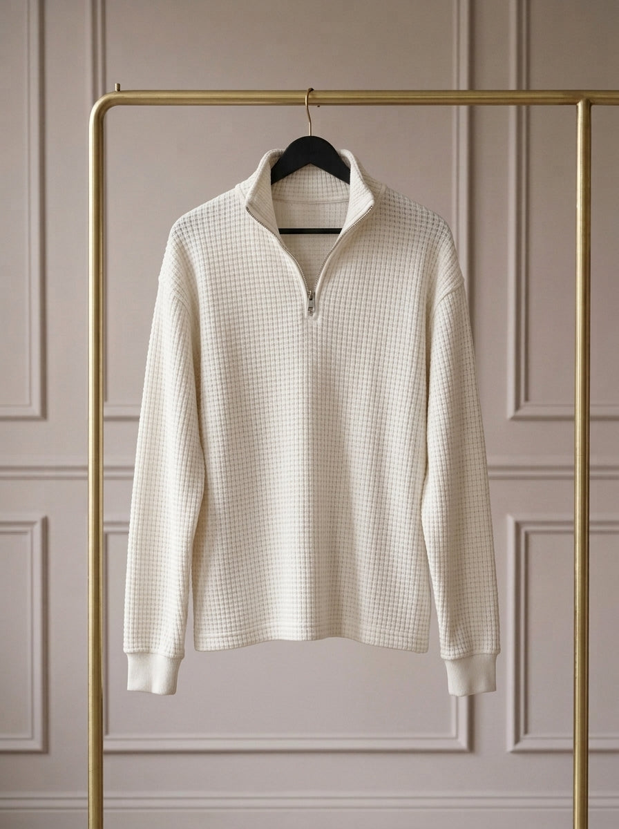 Eyara — Jersey Waffle Quarter-Zip