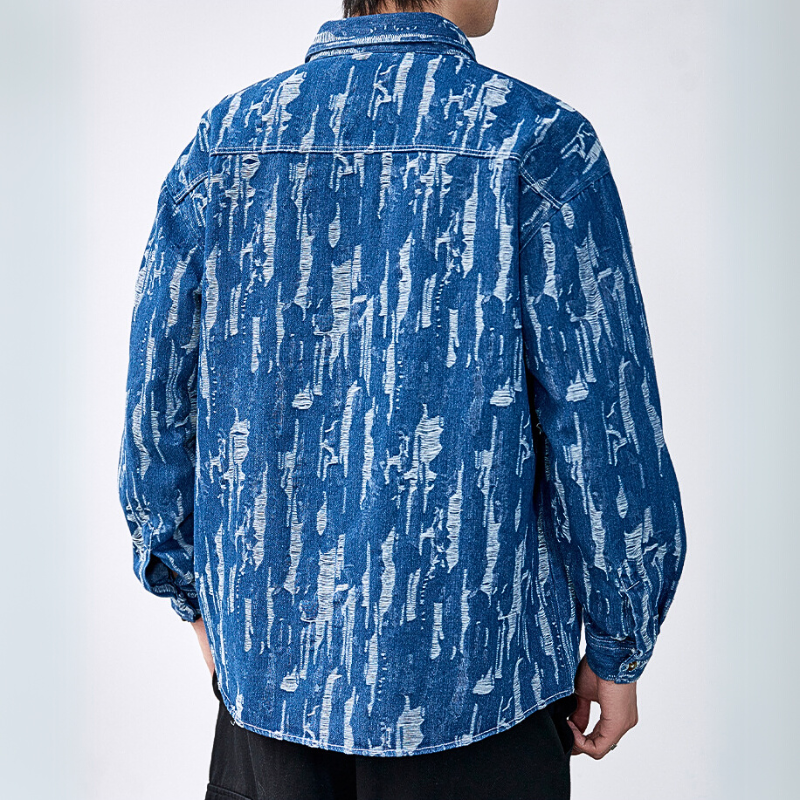 Zayre — Sobrecamisa Denim Efecto Ráfaga