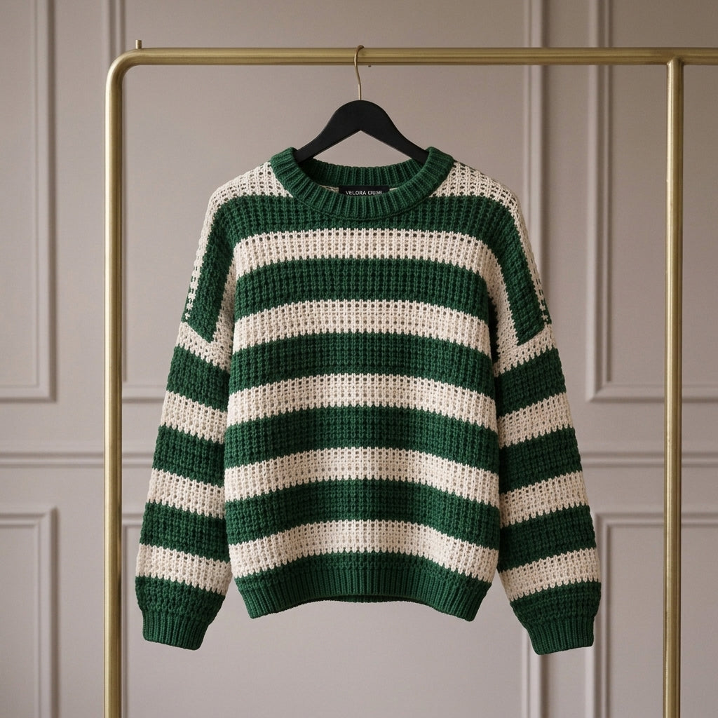 Élovia — Jersey de Punto a Rayas Oversize