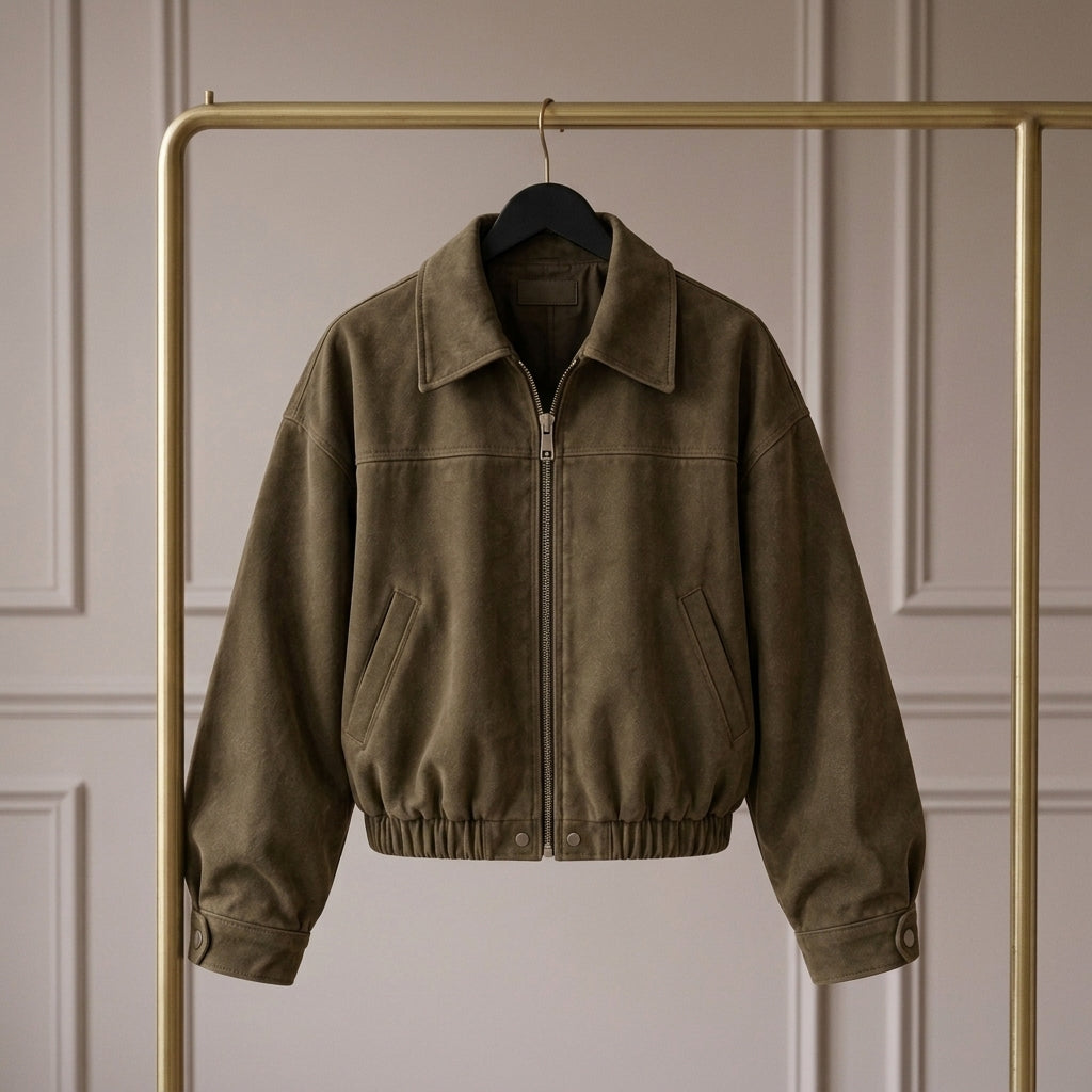 Sorelle — Chaqueta Corta Efecto Ante