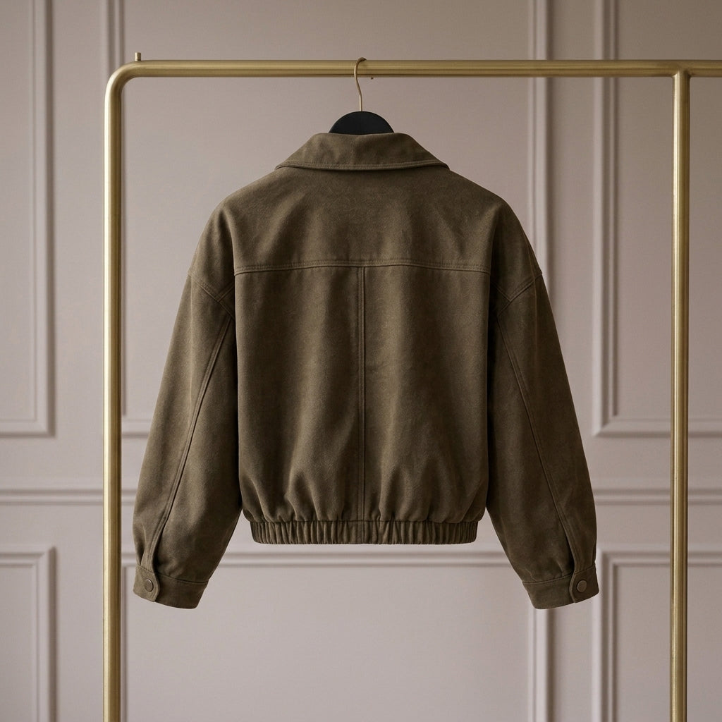 Sorelle — Chaqueta Corta Efecto Ante