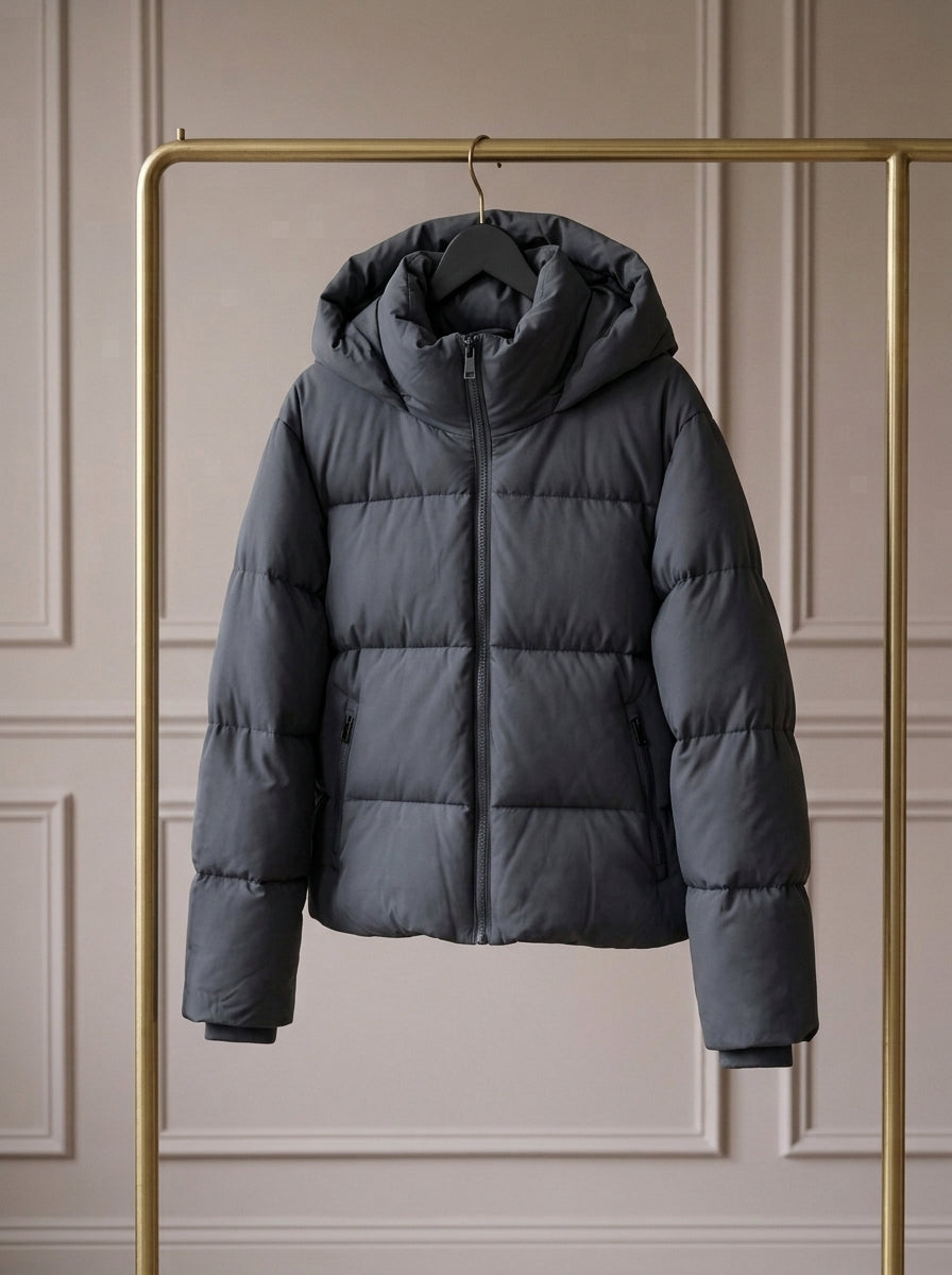 Élodie — Chaqueta Acolchada con Capucha Desmontable