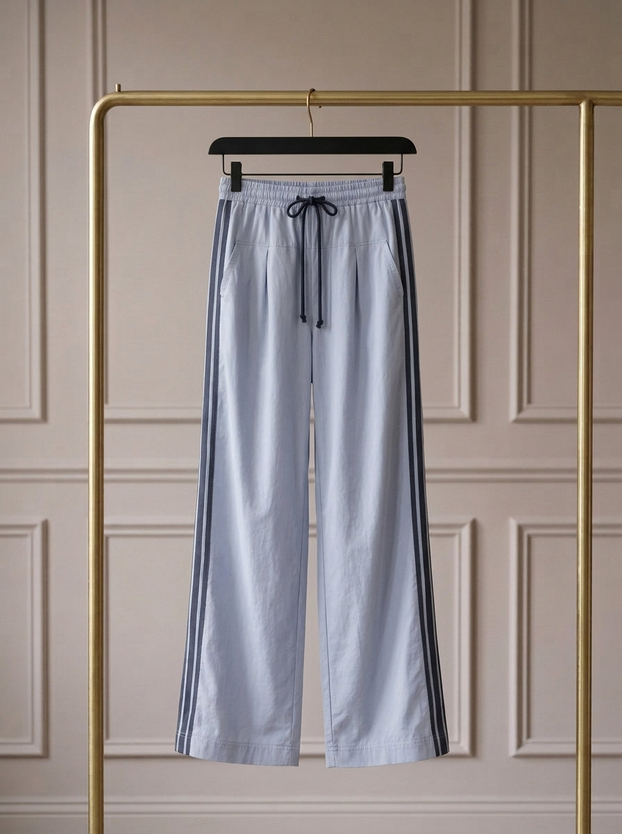 Sérrane — Pantalón Wide-Leg con Banda Lateral