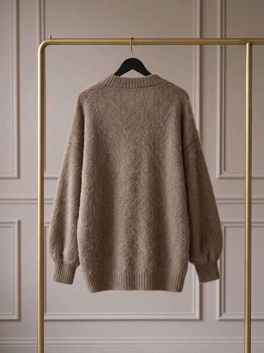 Aveline — Cárdigan de Punto Suave Oversize