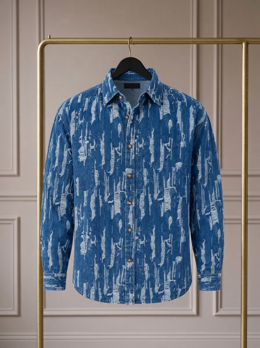 Zayre — Sobrecamisa Denim Efecto Ráfaga