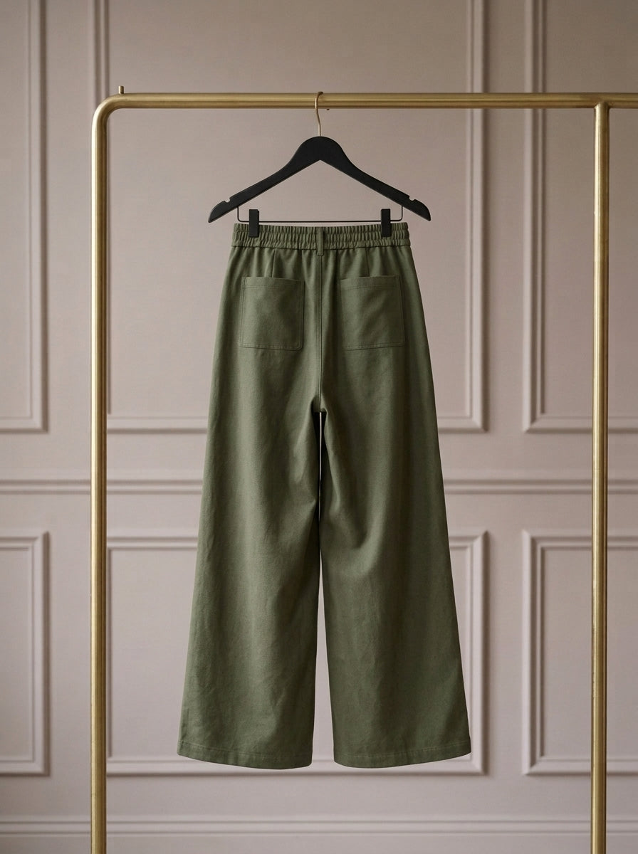Seravé — Pantalón Wide-Leg de Cintura Alta
