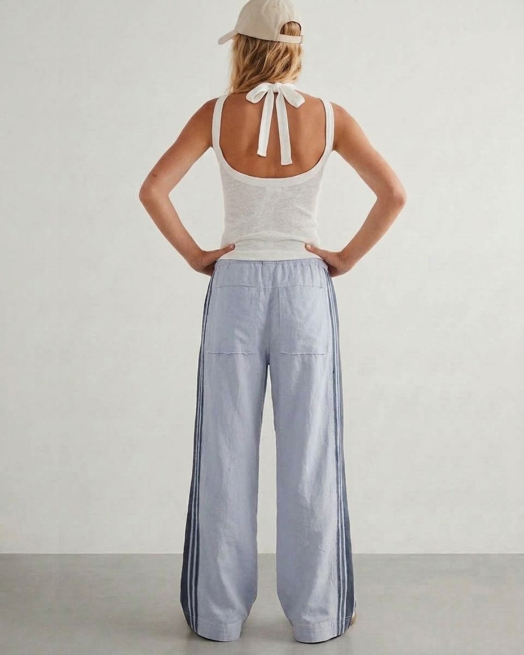 Sérrane — Pantalón Wide-Leg con Banda Lateral