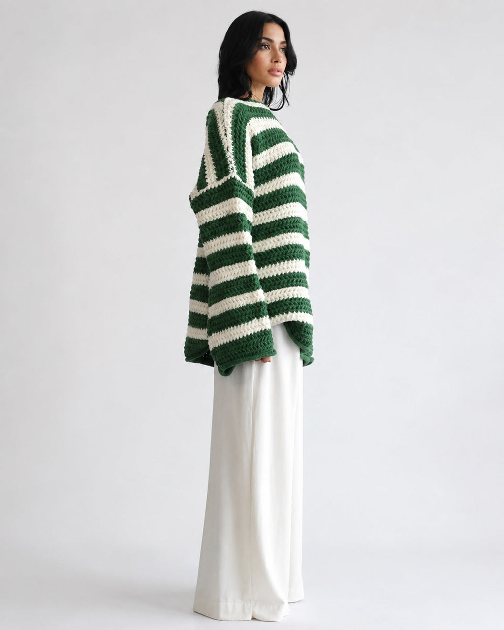 Élovia — Jersey de Punto a Rayas Oversize