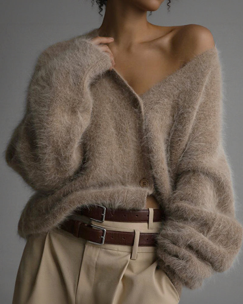 Aveline — Cárdigan de Punto Suave Oversize