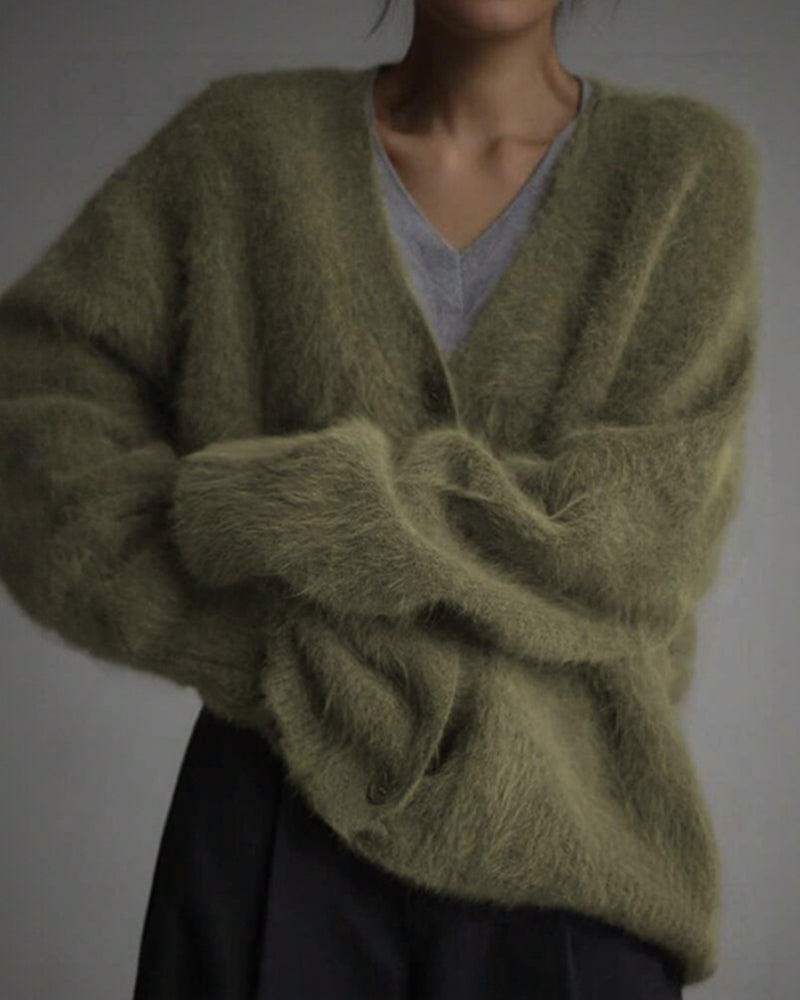 Aveline — Cárdigan de Punto Suave Oversize