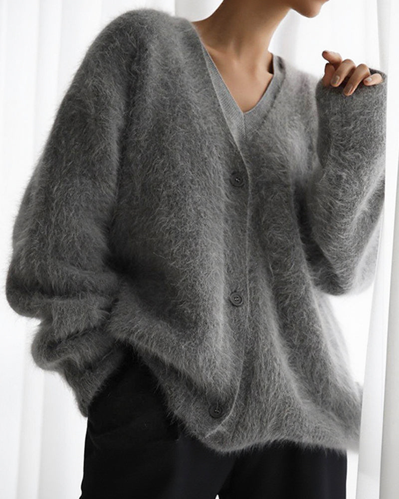 Aveline — Cárdigan de Punto Suave Oversize