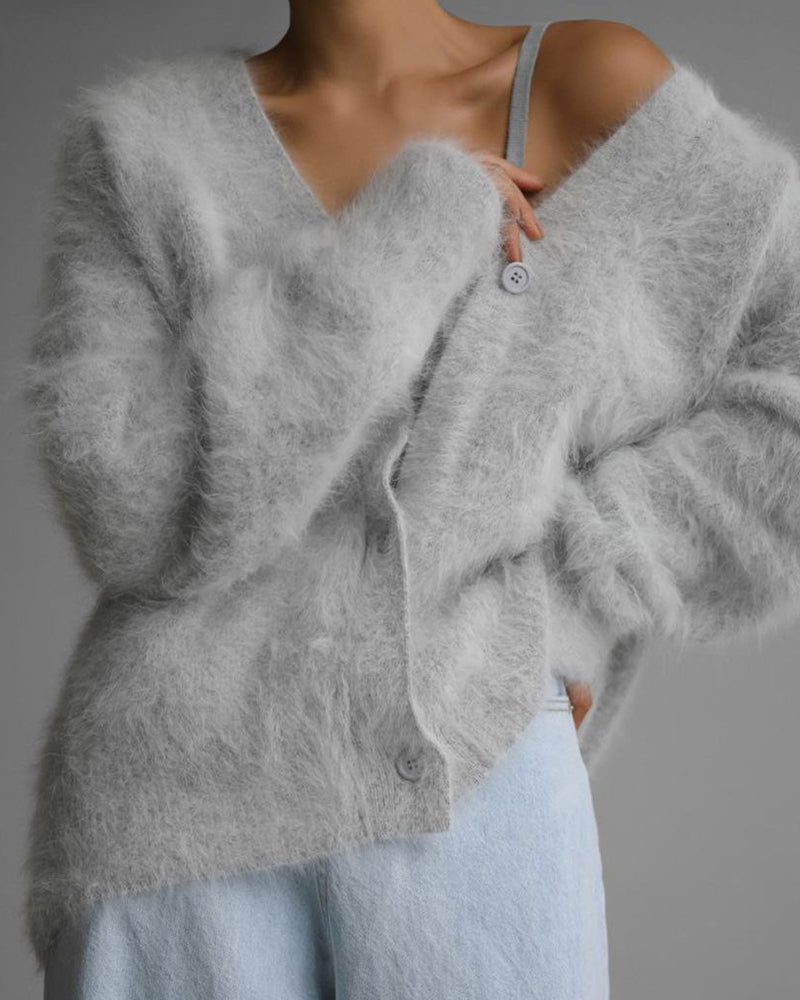 Aveline — Cárdigan de Punto Suave Oversize