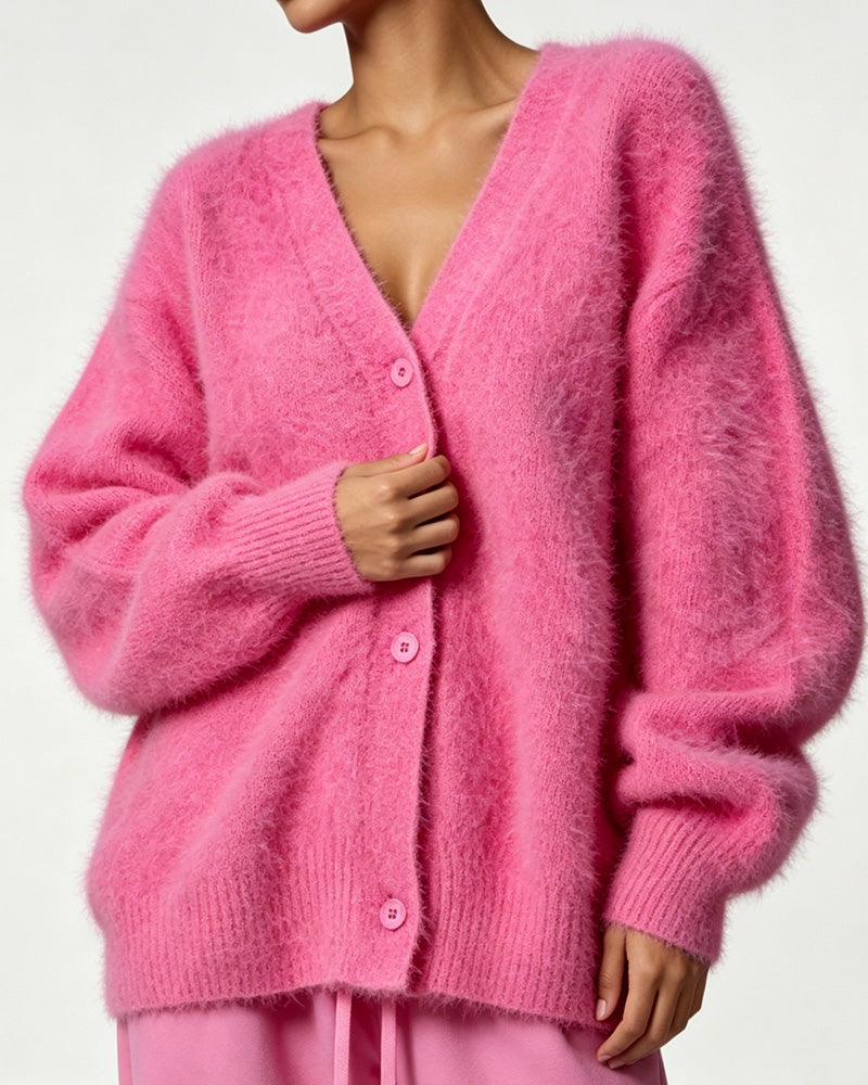Aveline — Cárdigan de Punto Suave Oversize