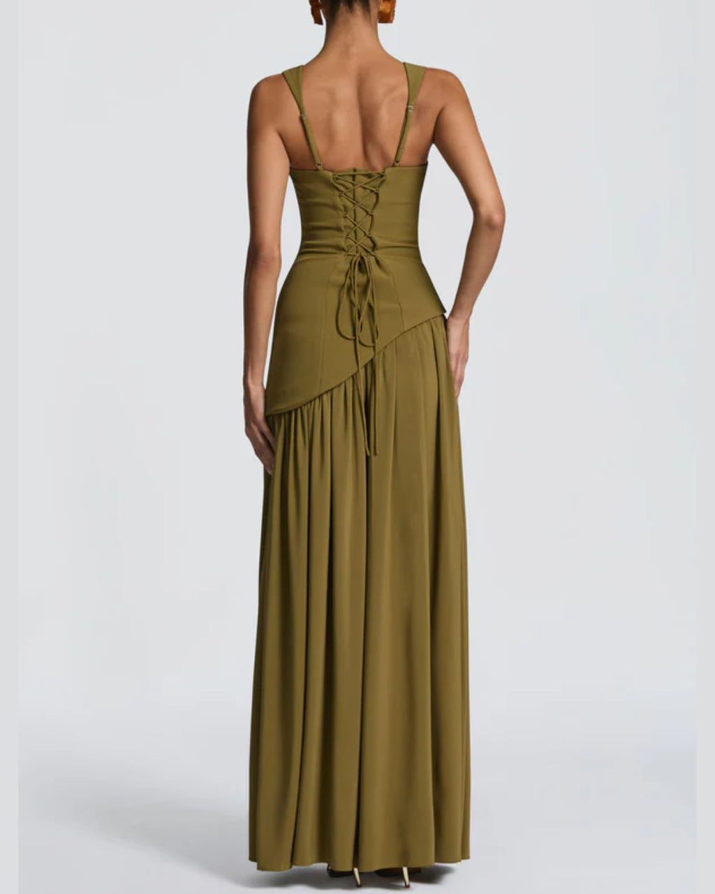 Évarelle — Vestido Maxi Drapeado con Fular