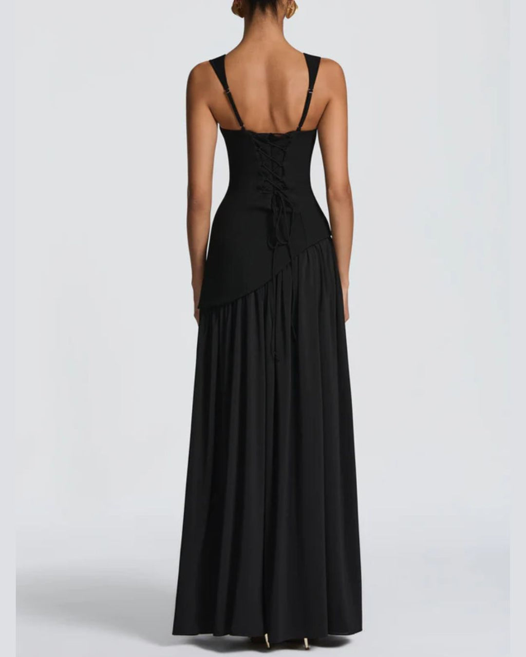 Évarelle — Vestido Maxi Drapeado con Fular