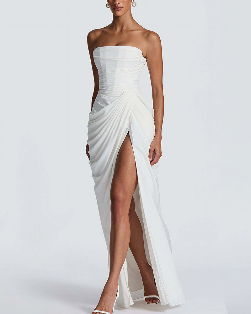 Calyssé — Vestido Maxi Corsé con Drapeado