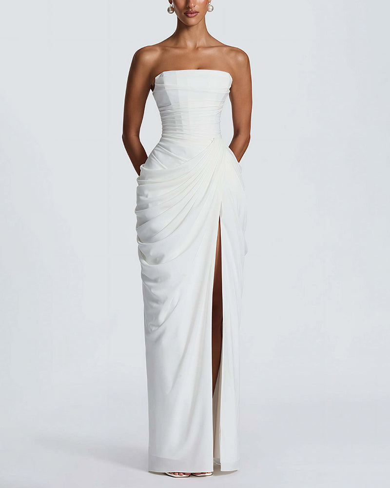 Calyssé — Vestido Maxi Corsé con Drapeado