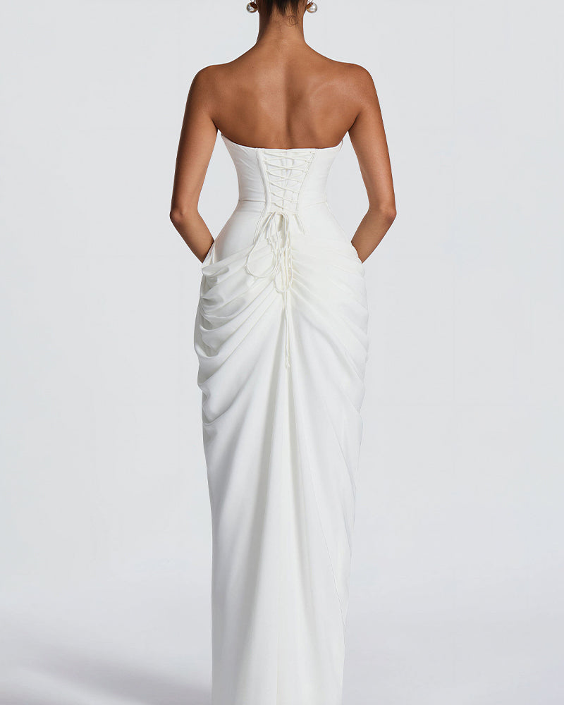 Calyssé — Vestido Maxi Corsé con Drapeado
