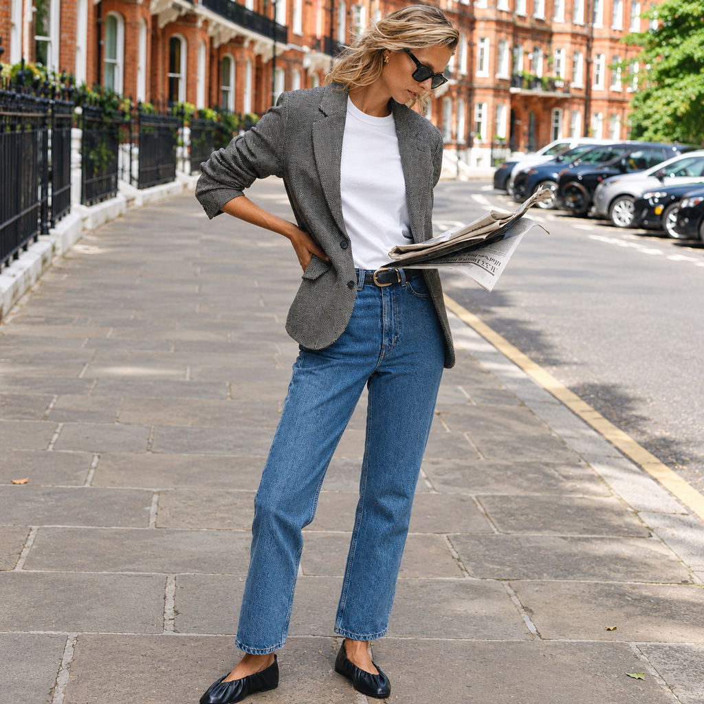 Valentine — Blazer de Espiga con Corte Relajado