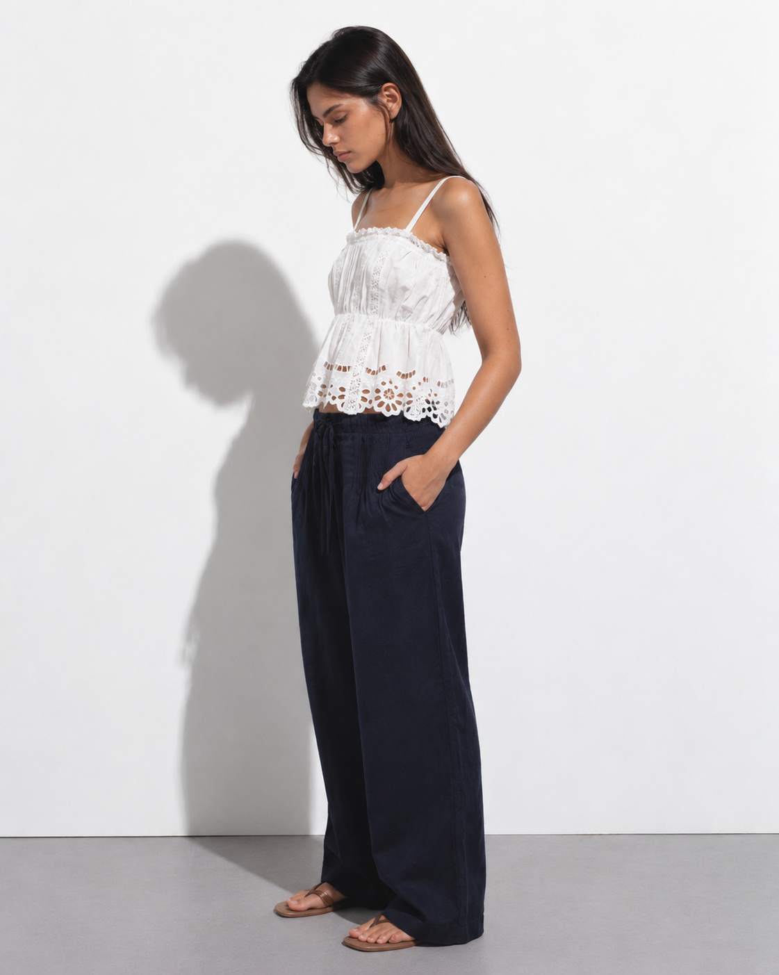 Jessy — Pantalón de Algodón y Lino