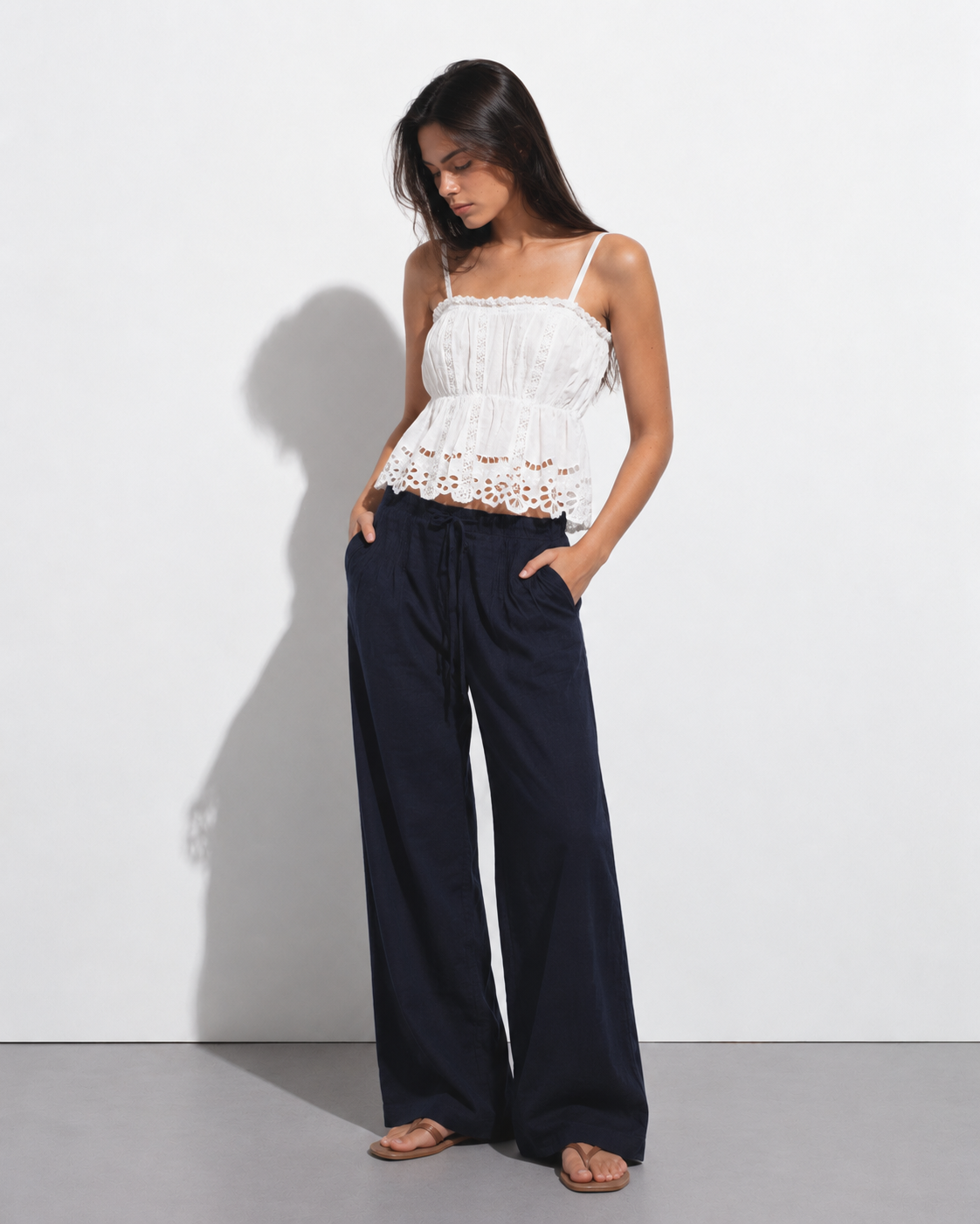 Jessy — Pantalón de Algodón y Lino
