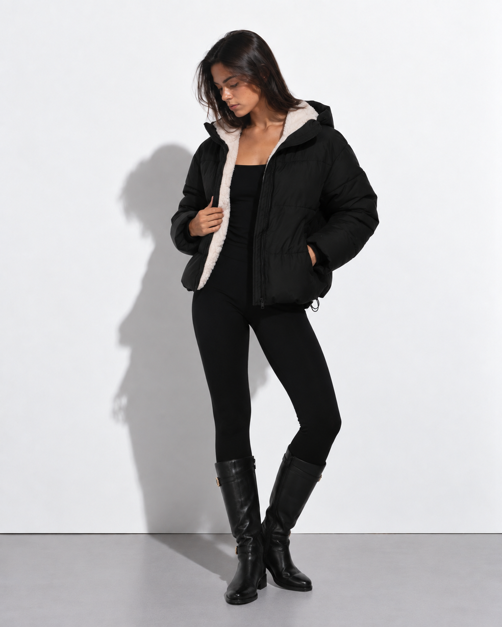 Élodie — Chaqueta Acolchada con Capucha Desmontable