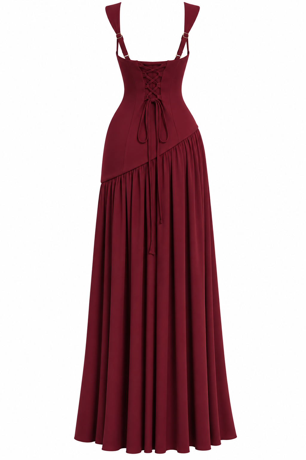 Évarelle — Vestido Maxi Drapeado con Fular