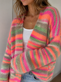 Aurelia — Cárdigan Oversize de Punto Multicolor