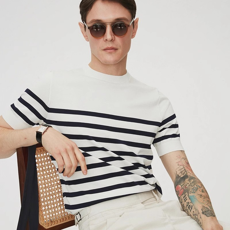 Nilo — Camiseta de Punto a Rayas