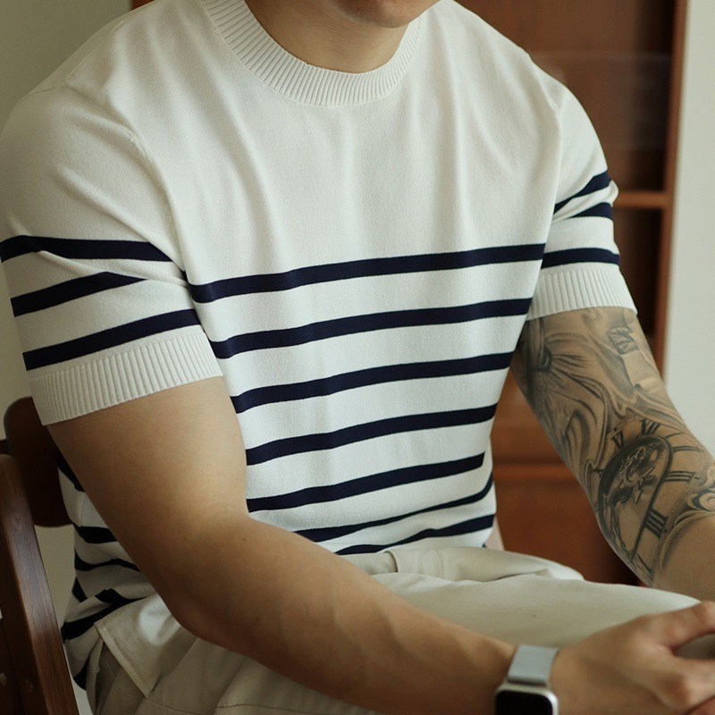 Nilo — Camiseta de Punto a Rayas