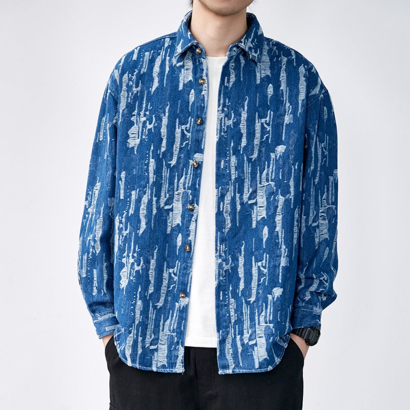 Zayre — Sobrecamisa Denim Efecto Ráfaga