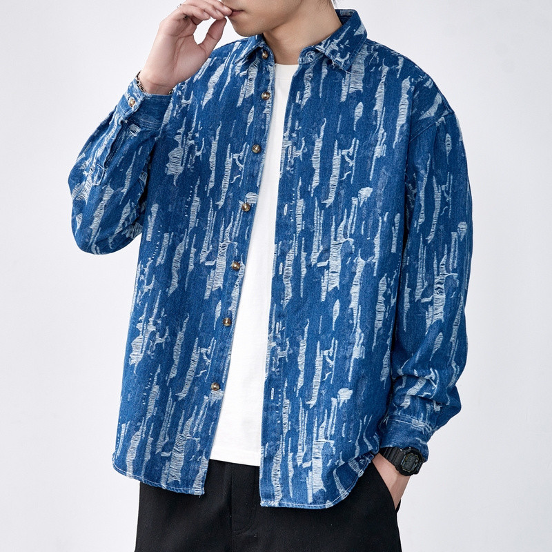 Zayre — Sobrecamisa Denim Efecto Ráfaga