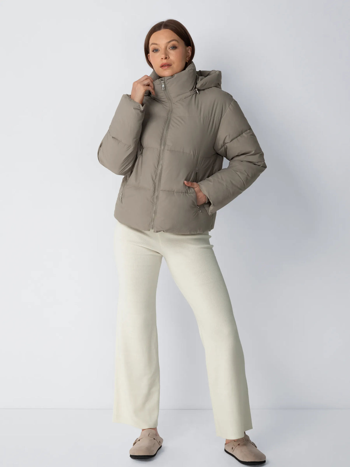 Élodie — Chaqueta Acolchada con Capucha Desmontable
