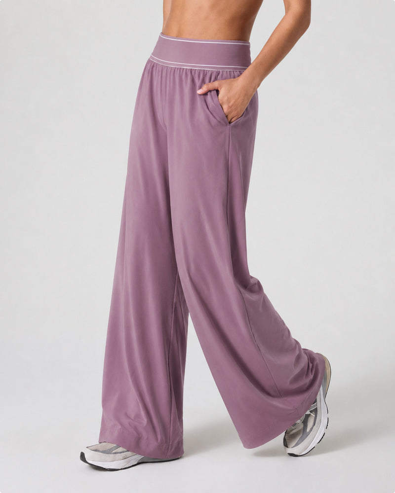 Orelia — Pantalón Palazzo de Caída Fluida