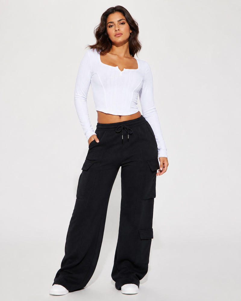 Dectara — Pantalón Cargo Wide-Leg