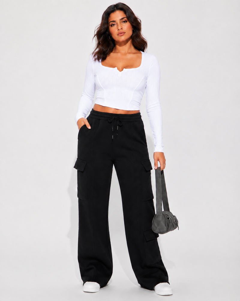 Dectara — Pantalón Cargo Wide-Leg