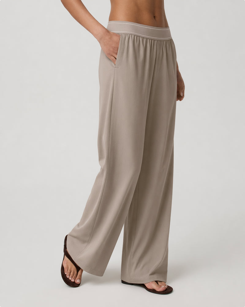 Orelia — Pantalón Palazzo de Caída Fluida