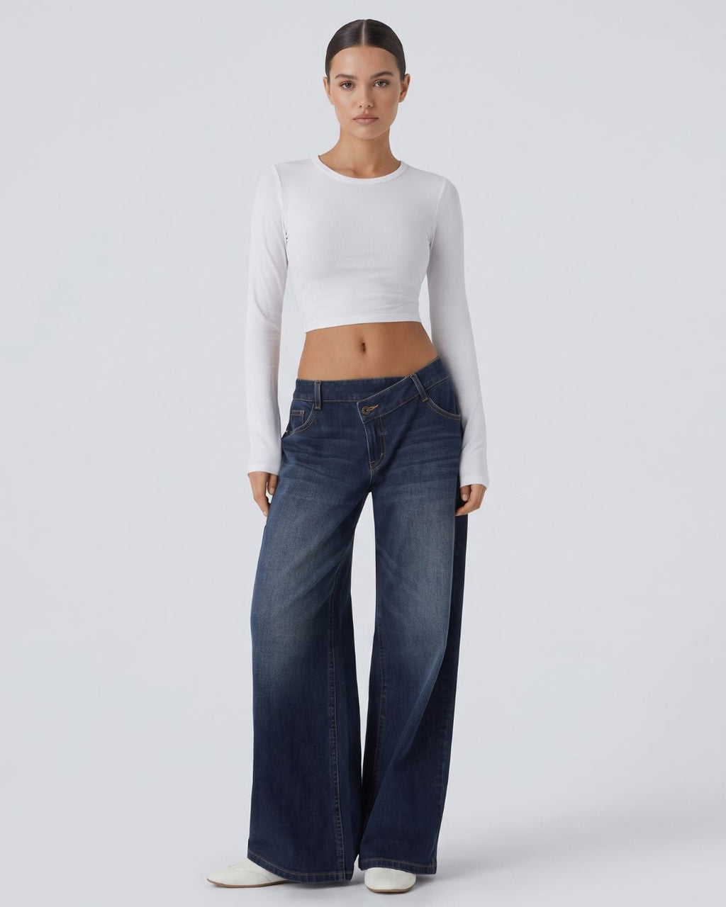 Varenn — Jeans Low-Rise Asimétricos