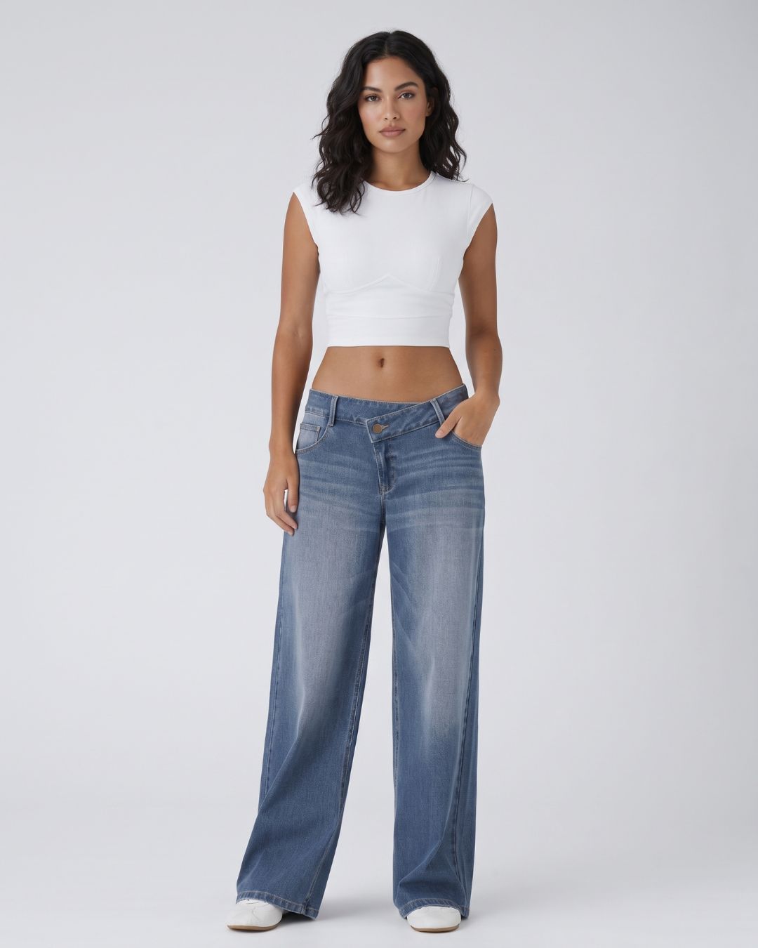 Varenn — Jeans Low-Rise Asimétricos